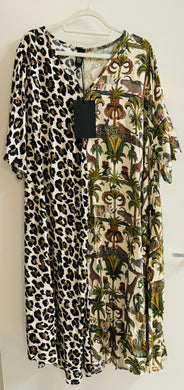 Cream Leopard & Animal Print Dress