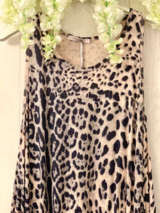 Leopard Print Vest Dress